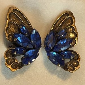 Butterfly clip earrings